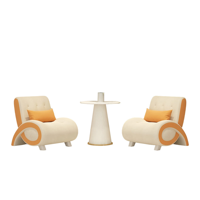 Gecenia, Orange / blanc cassé