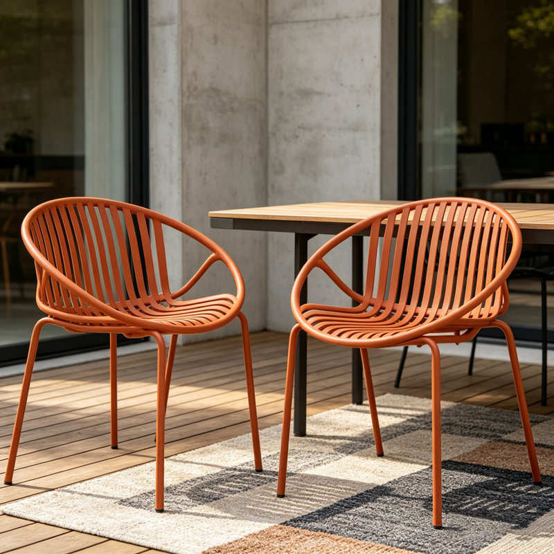 Chaises de patio, Orange