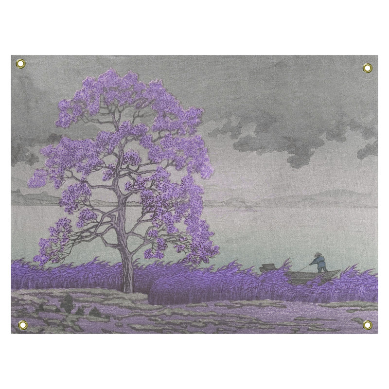 Tapisserie murale pluie sur le shore Magallanes, H 81,5 po x l 60,5 po, Mauve