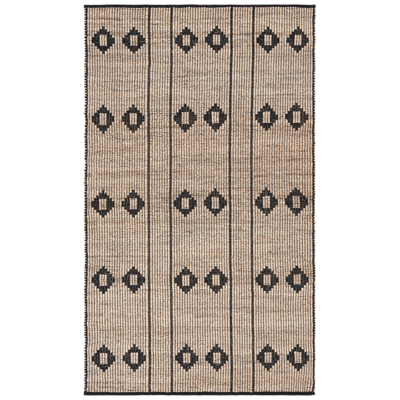 Kornelis natural fiber flatwoven jute rug, Rectangle 6 pi x 9 pi
