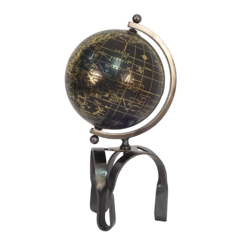 22" Rally Large Metal Globe, 17" H x 9" W x 8" D