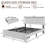 Farmhouse Wood Platform Bed Frame With 2 Drawers,Queen Size Bed Frame With Charging Station,No Box Spring Needed-392005248-397073895