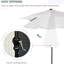 Parasol solaire à DEL 9 pi x 7 pi - inclinable et manivelle, abat-jour extérieur pour améliorer les espaces dans le jardin, la terrasse, le patio avec lumières de 7 pi, la fonctionnalité, divers espaces