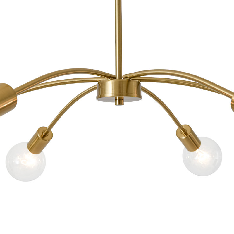 Lustre araignée en métal 6 lumières Classic