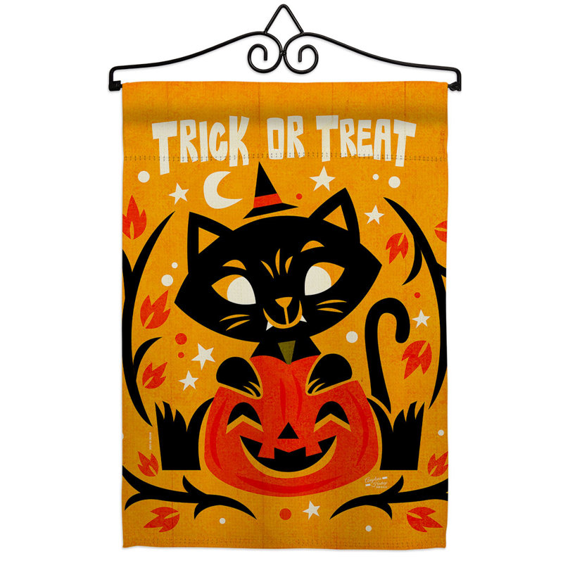 Double Sided 18.5 in. H x 13 in. W Polyester Halloween Flag set