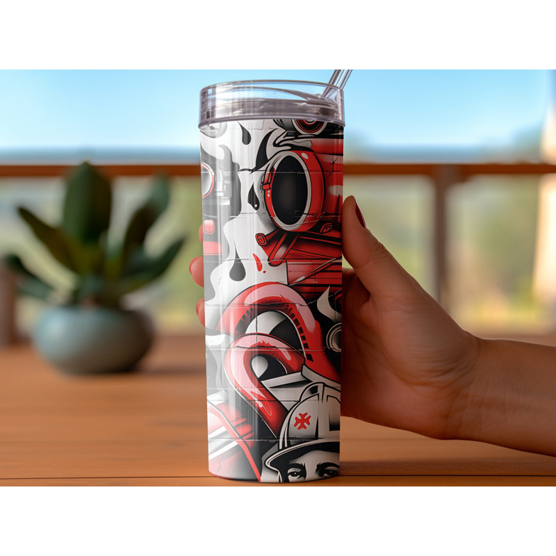 Choose Handmade Tumblers 591ml Vacuum Insulated Stainless Steel (18/8) Travel Tumbler with Straw