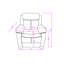 Fauteuil inclinable blanc oscillant 6026 avec DEL