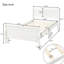 Structure de lit simple blanc - fabriquée en bois massif et tête de lit / plateforme avec support