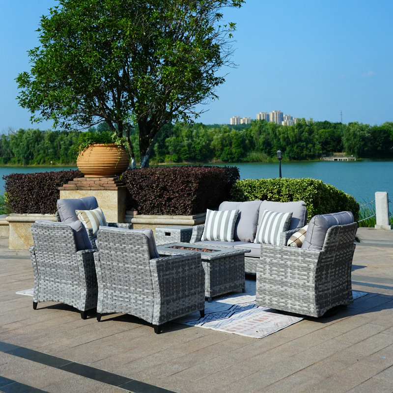 Braddon 6 - Person Patio Conversation Set with Cushions