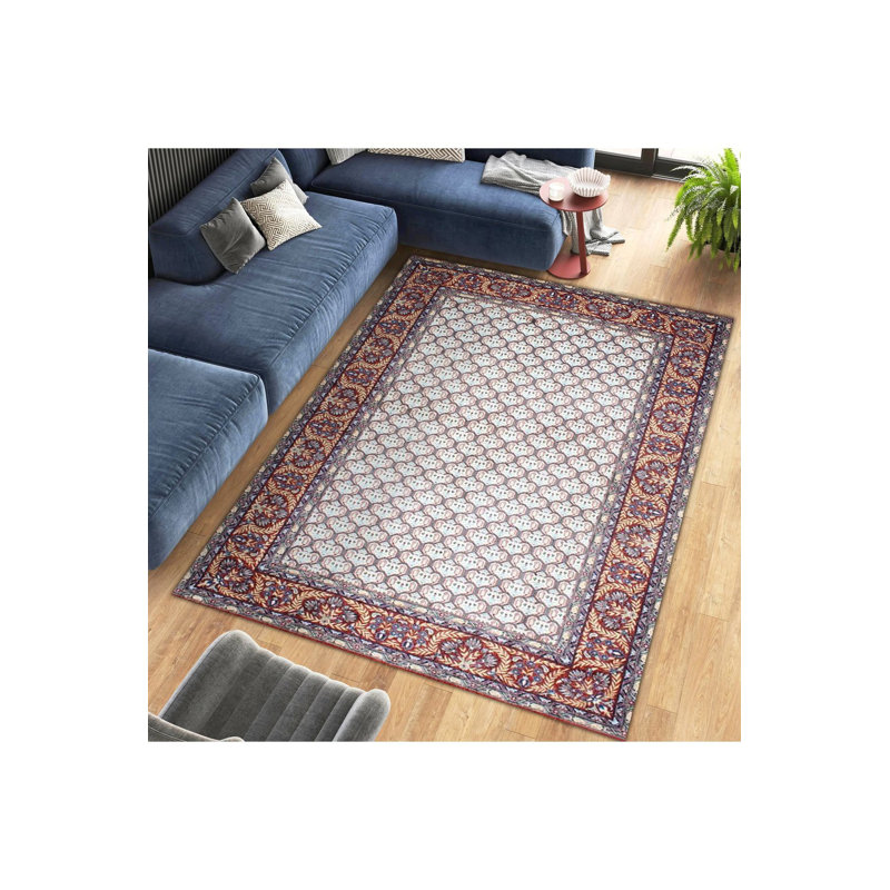 Tapis décoratif lavable à la machine multicolore, Tapis de couloir 2 pi 6 po x 9 pi 10 po