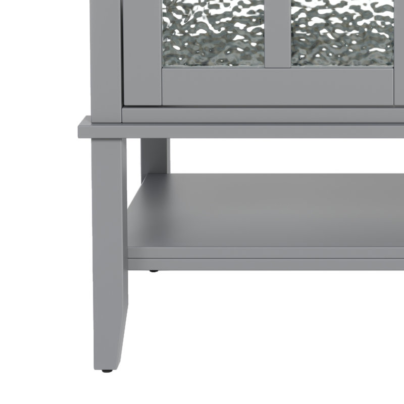 Bathroom Vanity With Ceramic Sink, Gray