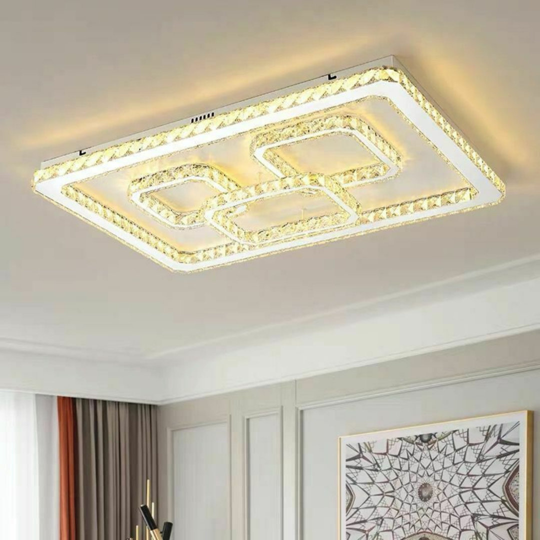 Kiam 1-Light Crystal LED Chandelier