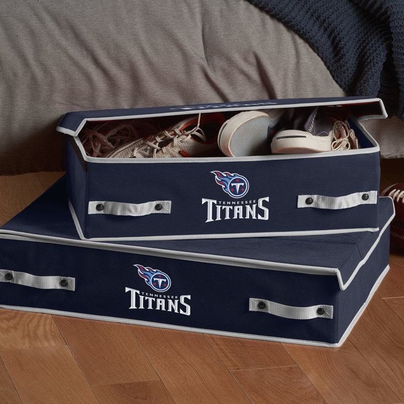 Franklin Sports Mesh Decorative Bin, Tennessee Titans, 6 H x 12 W x 22 D