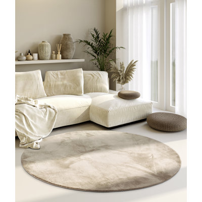 , Cream Leon high pile rug