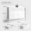 Commode 6 tiroirs avec rangement, large commode pour chambre de bébé, blanc