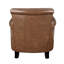 Chaise de salon en cuir brun, structure en bois massif, attrait intemporel classique et durable-144677339
