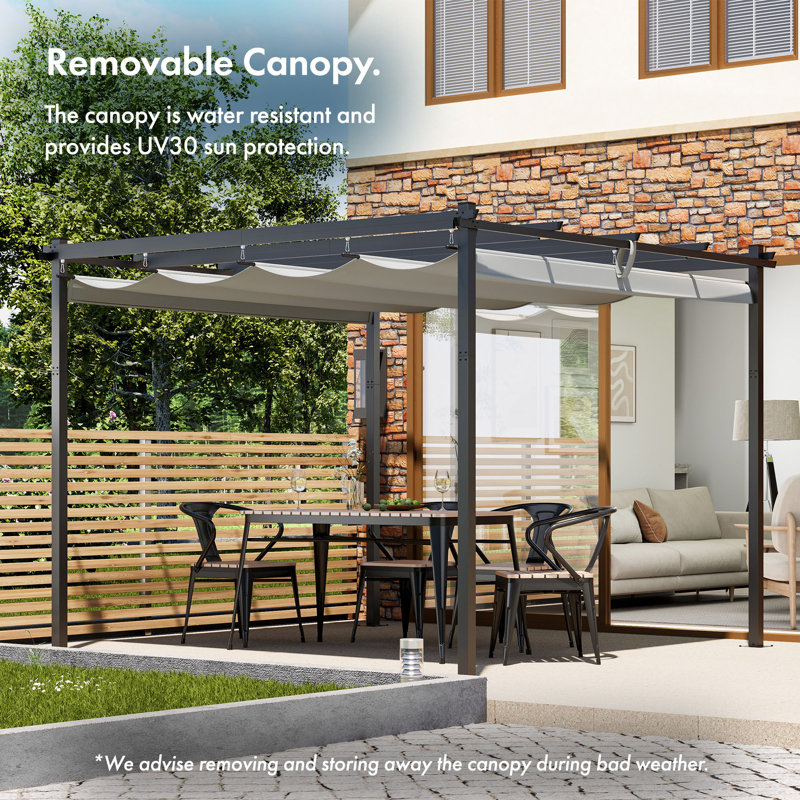 Vonhaus 3m x 3m Steel Pergola