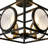  4-light Black Square Semi Flush Mount