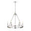 Lustre en roue de chariot à 6 lumières de style bougie Parker