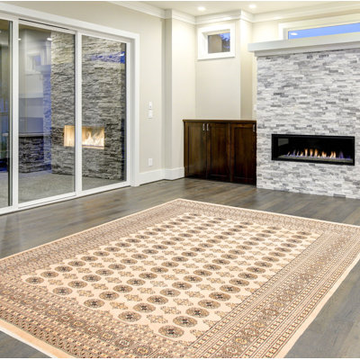 Tapis beige Finest Peshawar Bokhara 8 pi 2 po x 9 pi 8 po
