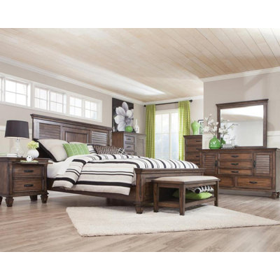 Ranbir 4-Piece Eastern King Storage Bedroom Set Burnished Oak -  Canora Grey, DA207ED9012B480FA09C20CBB5EA1406