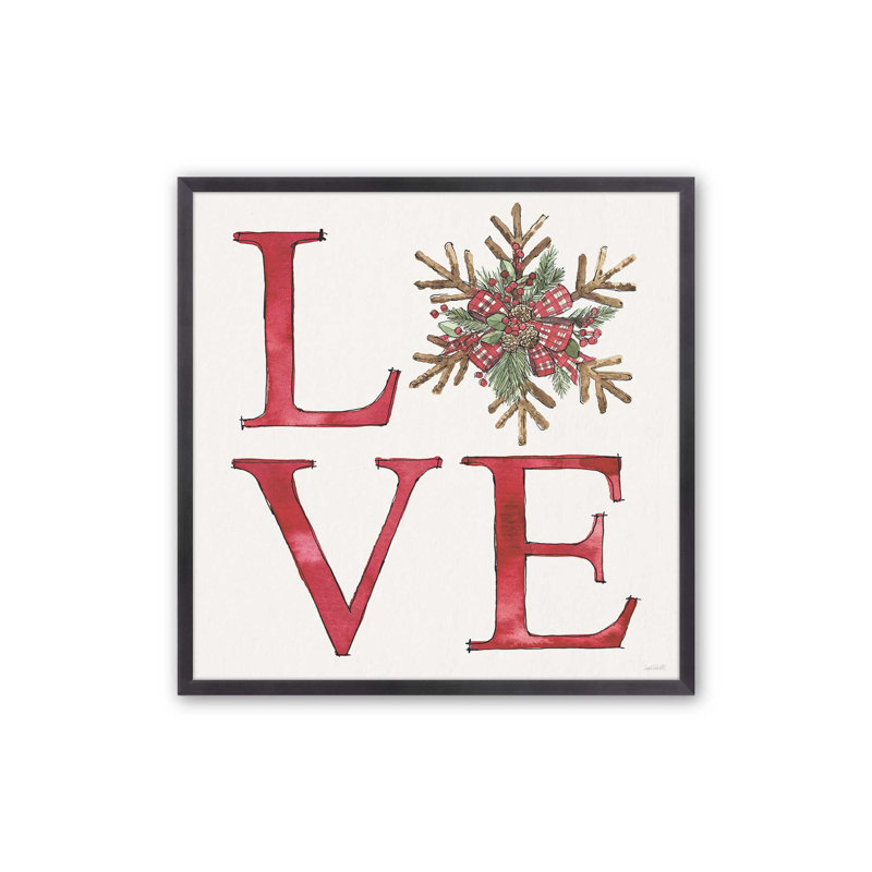 Impression de vacances «Holiday Love», H 13,75 po x l 13,75 po, Cadre simple en zinc patiné, bois massif