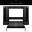 Grand lit plateforme escamotable avec tablette, armoires latérales, tiroirs et DEL-774093234
