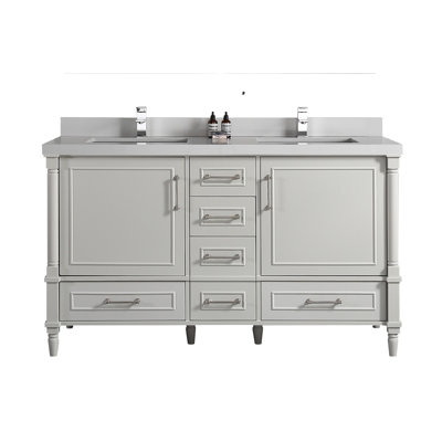 Ensemble de meuble-lavabo double 60 po Flavell