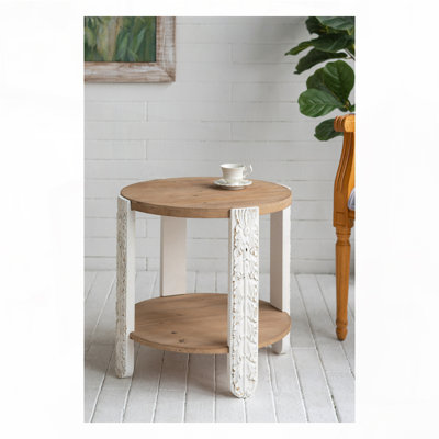 Table basse ronde à deux niveaux