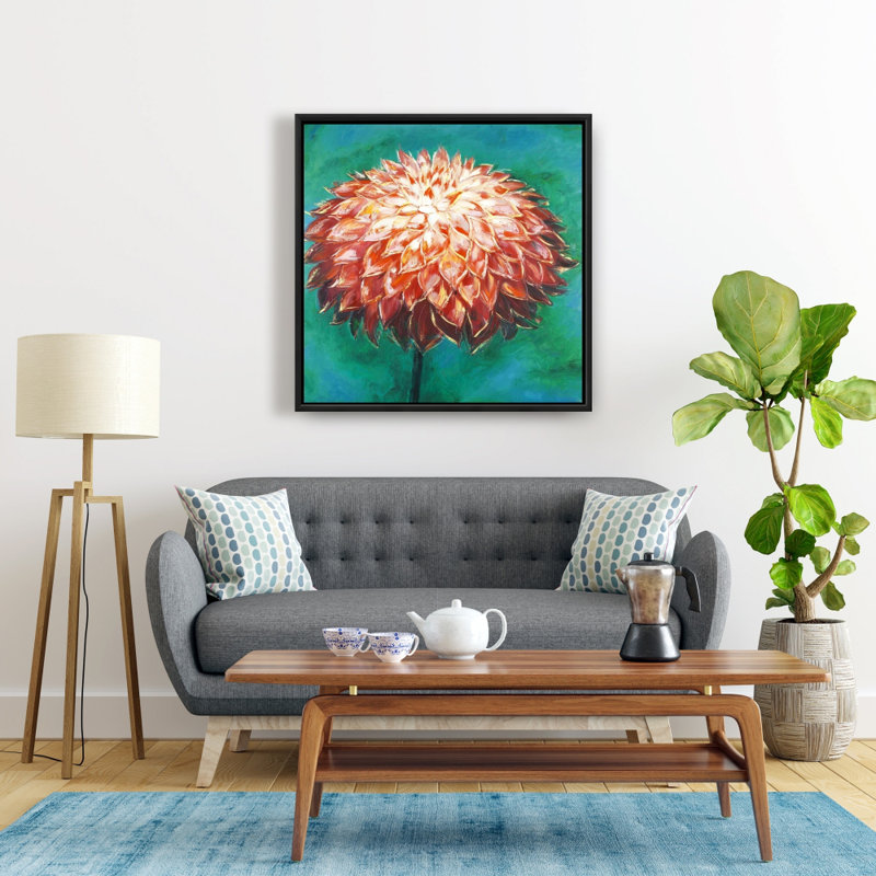 " Abstract Dahlia Flower ", Green