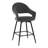 26" Swivel Upholstered Counter Stool with Metal Frame (Set of 2)-859573965-859573952