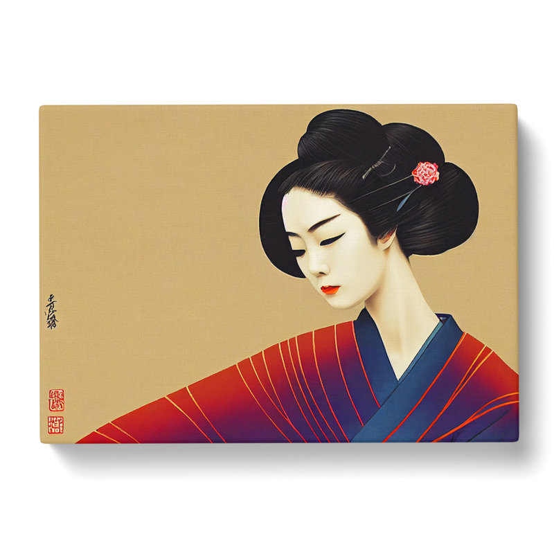 Victorious Geisha - Wrapped Canvas, 40cm H x 60cm W x 3cm D