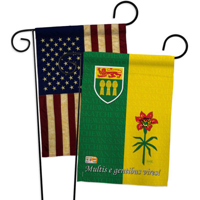 Mélange de polyester à 2 côtés 19 x 13 po drapeau de jardin