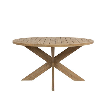 Coastal Teak Outdoor Round Dining Table