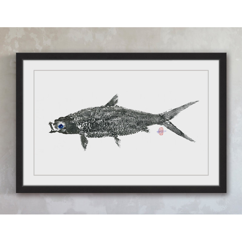 « lactique fish », reproduction d’art encadrée, H 30 po x l 45 po x P 1,5 po