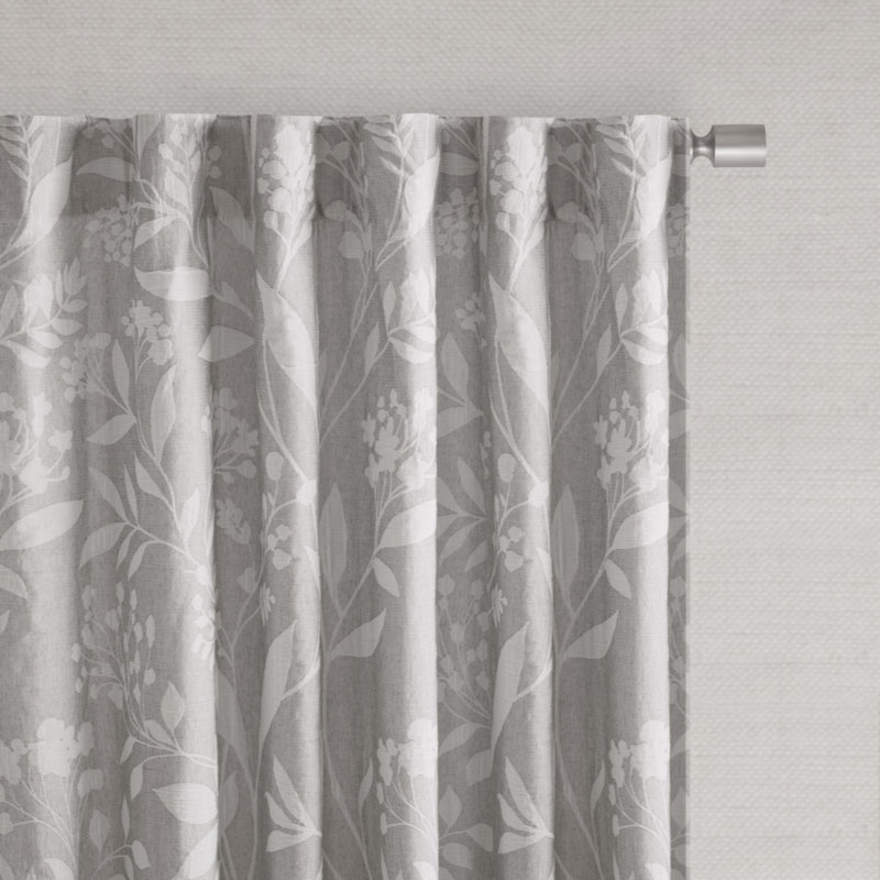 Floral Curtain Panel(Only 1 Pc Panel), 52" W x 84" L