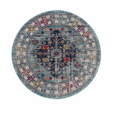 Tapis oriental blanc / bleu / gris Cobien