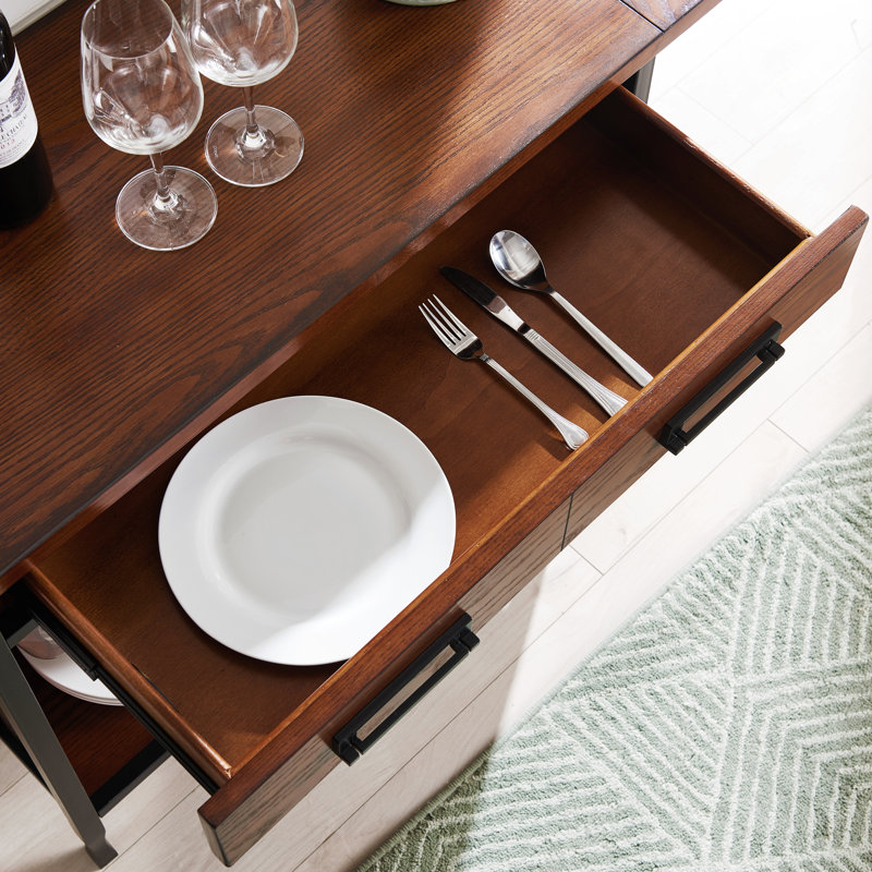Ironcraft Solid Wood Mini-bar/Wine Stand in Mission Oak
