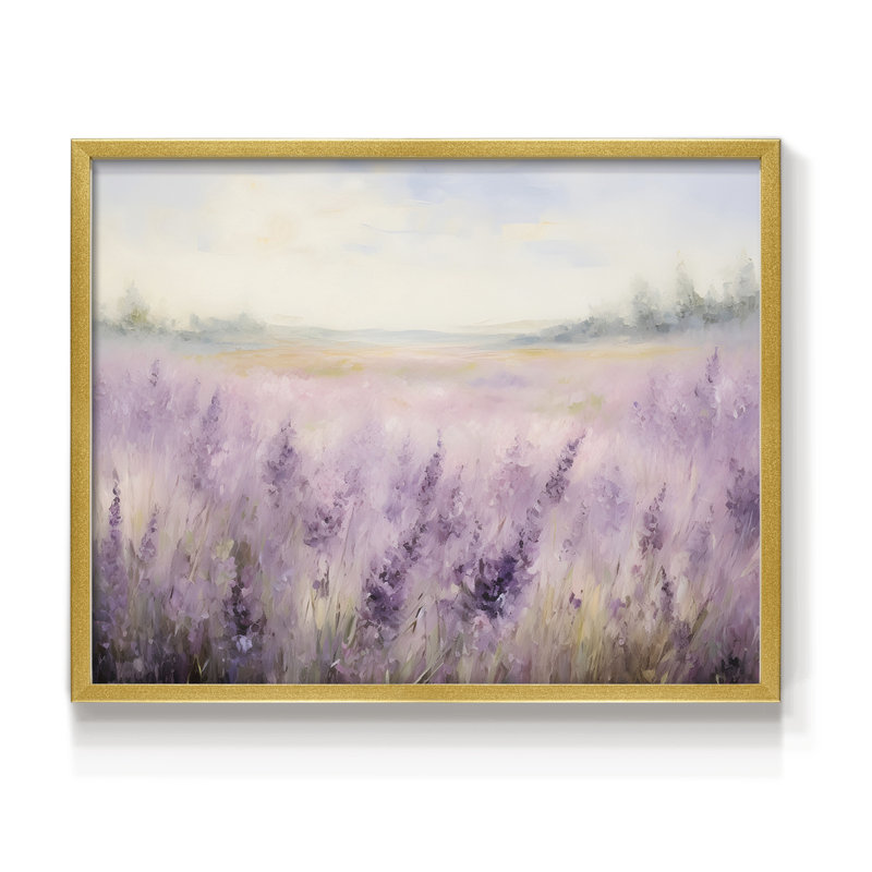 Paysages rétro-DL - reproduction encadrée - réarmable, H 11 po x l 14 po, Or