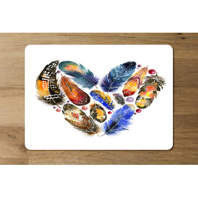 Ezekiel Polyester-Coated Hardboard Abstract Rectangle Placemat