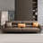 Coffee Genuine Leather Modular Sofa cushion couch