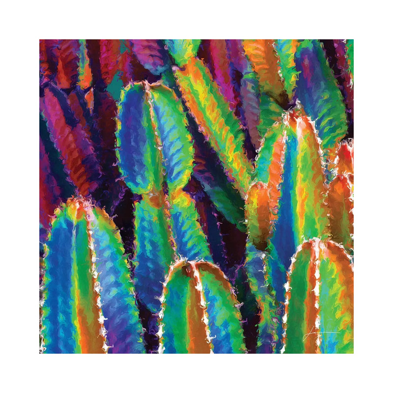 Neon Desert I 1 Piece Wrapped Canvas Painting, 66.04 cm H x 66.04 cm W x 3.175 cm D