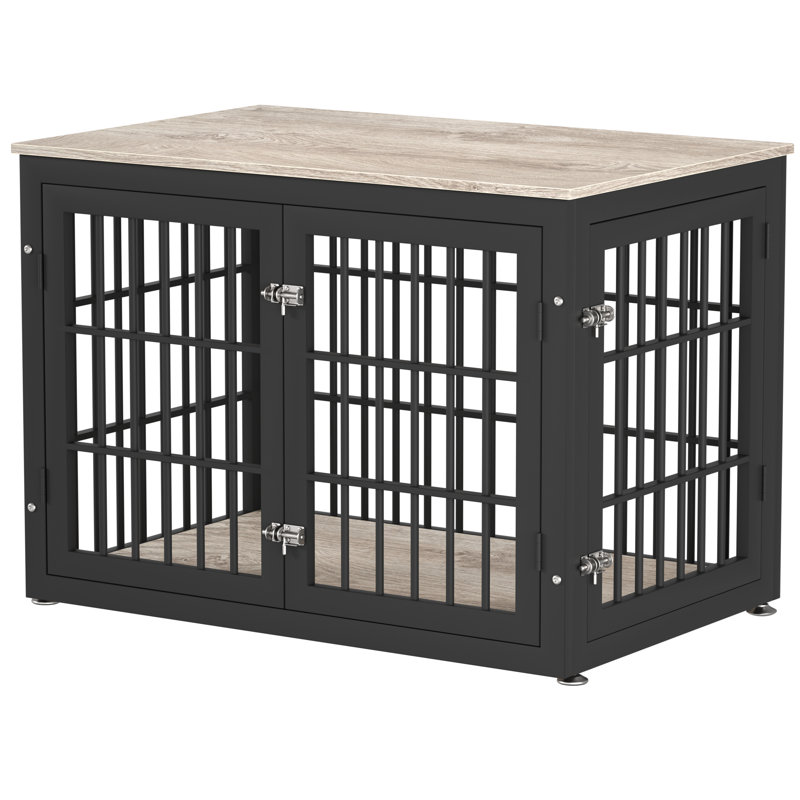 Mobilier de cage robuste pour chien, table de bout décorative pour animal de compagnie, meubles de chenil en bois pour l'intérieur
