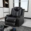 Ensemble de canapé de salon inclinable électrique en cuir 3 pièces avec station de charge sans fil, rangement, porte-gobelets (ensemble de 3)-1452234484