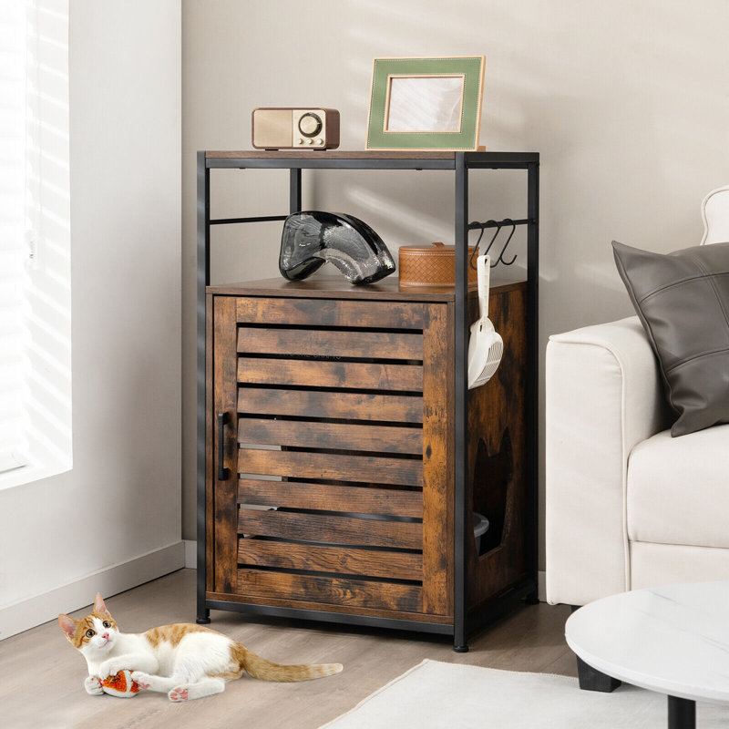 Zeke Litter Box Enclosure, Brown