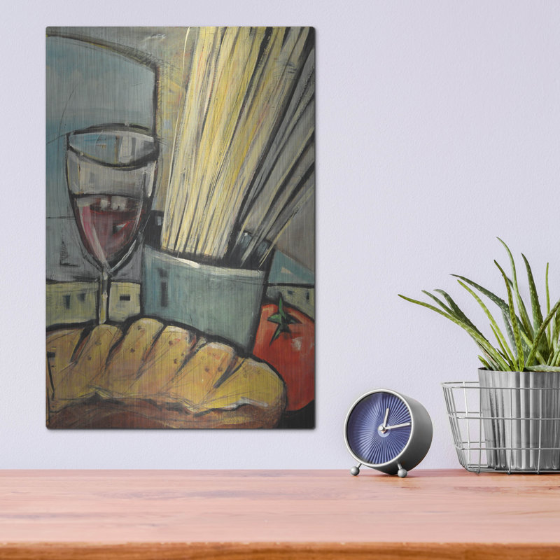 «Wine Bread And Pasta» par Tim Nyberg, H 16 po x l 12 po