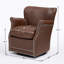 Fauteuil pivotant rembourré en cuir véritable l 26,4 po-1891281929