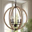 Lustre en globe 4 lumières 4 pièces