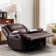 Finkbeiner 37.4'' Wide Classic Premium Genuine Leather Manual Zero Clearance Reclining Home Theater(Set Of 2)