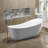 Talyah Series 71 in. x 35 in. Flat Bottom Acrylic Freestanding Soaking Bathtub with Center Drain in Glossy White